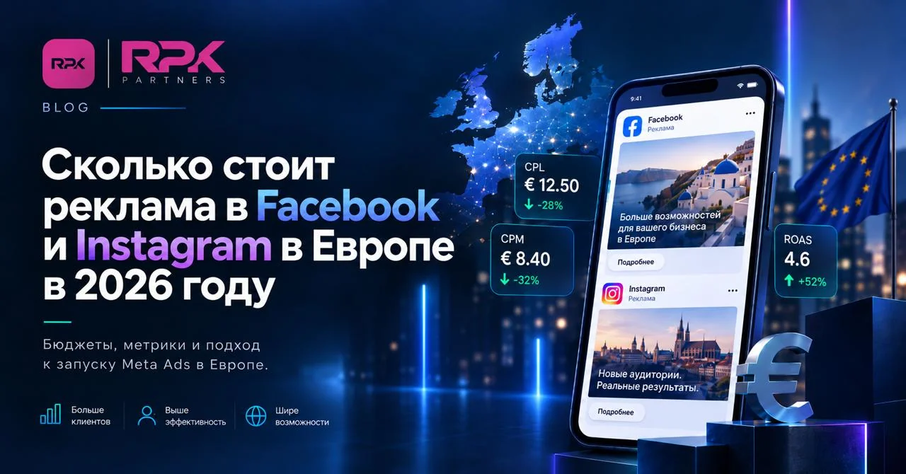 Вартість реклами у Facebook та Instagram у Європі